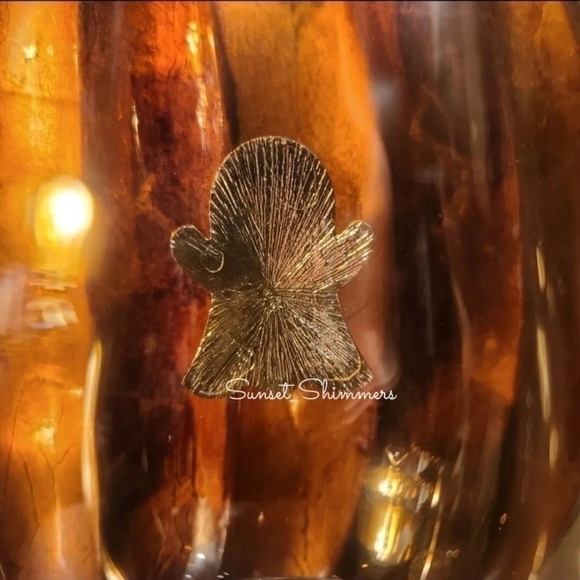 2pc Halloween GHOST Silver Crystal Rhinestone Stemless Wine Glass Set New - Picture 4 of 8